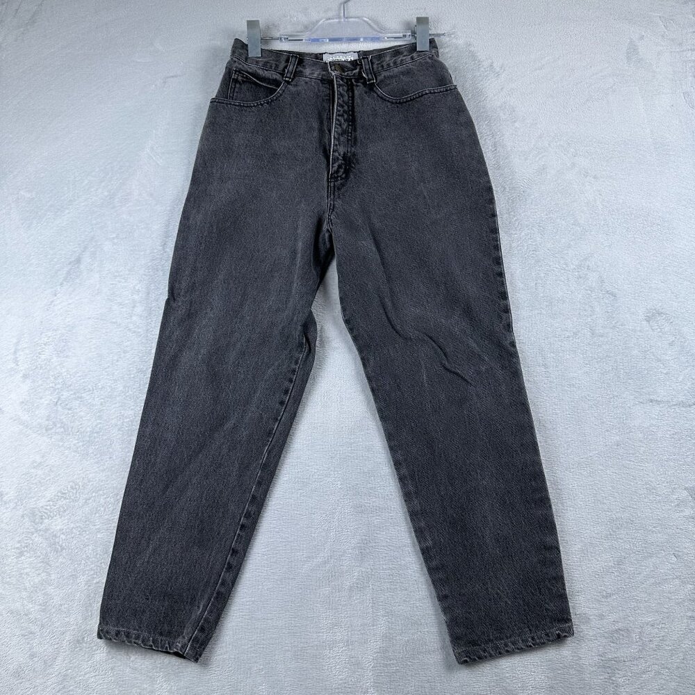 Forenza Mom Jeans Womens Size 10 High Rise Charcoal Wash 100% Cotton Black